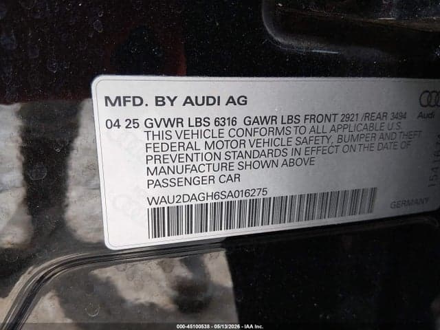 2025 AUDI A6 E-TRON PREMIUM PLUS 9
