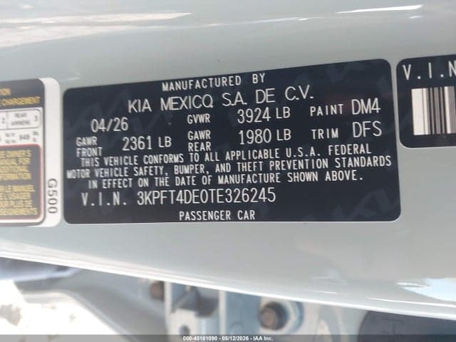 2026 KIA K4 LXS 9
