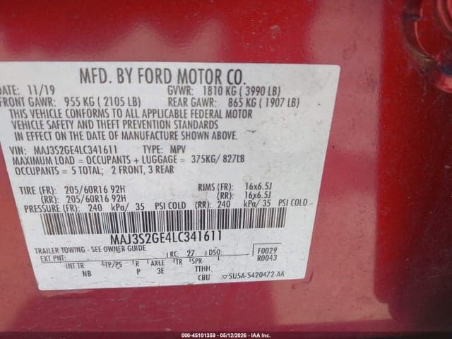 2020 FORD ECOSPORT SE 9