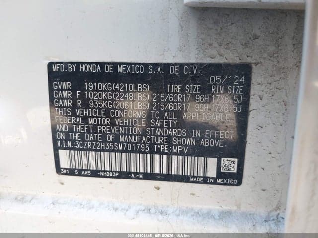 2025 HONDA HR-V AWD LX 9