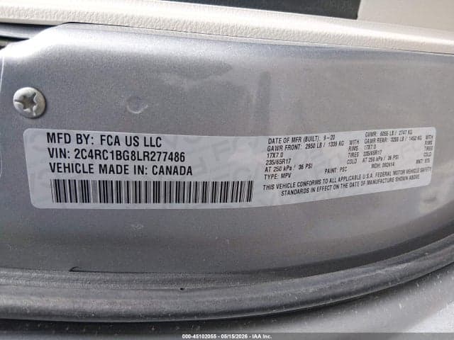2020 CHRYSLER PACIFICA TOURING L 9