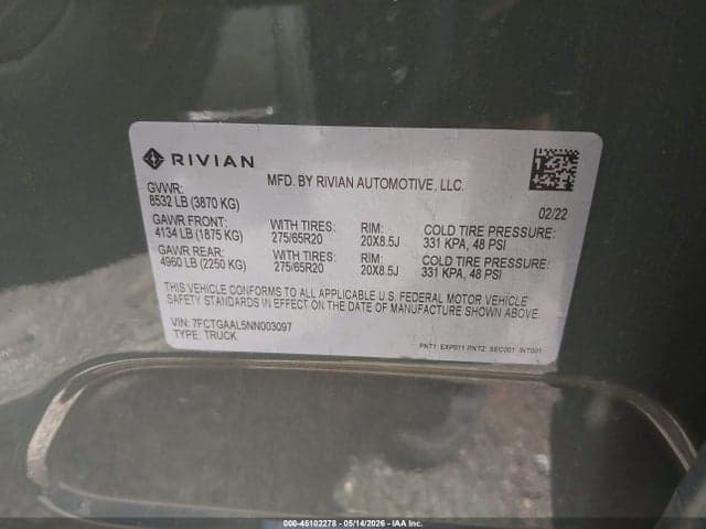 2022 RIVIAN R1T LAUNCH EDITION 9
