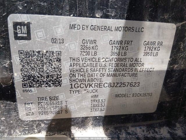 2018 CHEVROLET SILVERADO 1500 1LT 9
