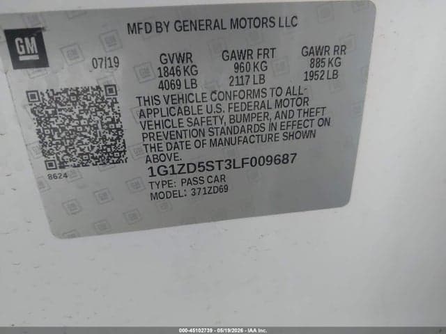 2020 CHEVROLET MALIBU FWD LT 9