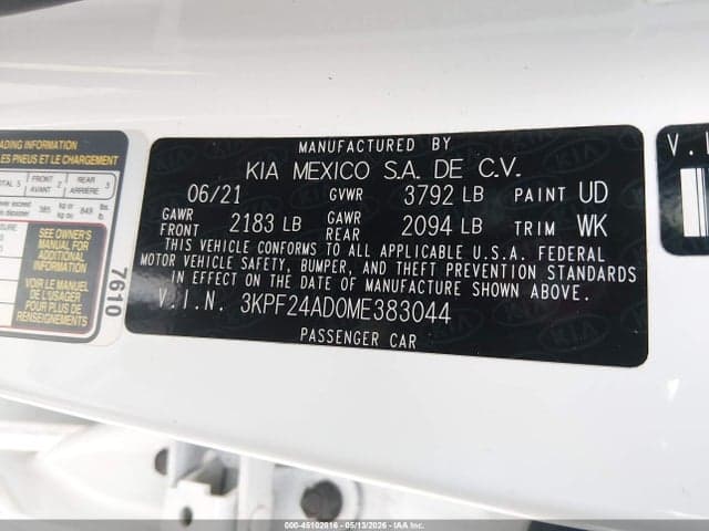 2021 KIA FORTE LXS 9