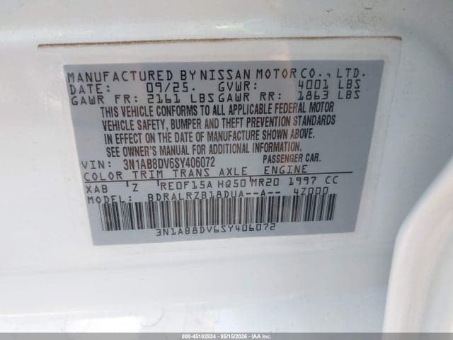2025 NISSAN SENTRA SR 9