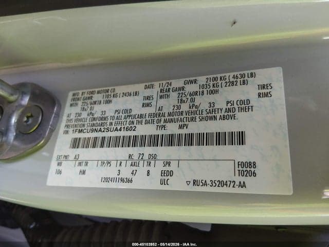 2025 FORD ESCAPE ST-LINE SELECT 9