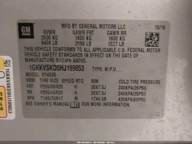 2017 GMC ACADIA LIMITED 9