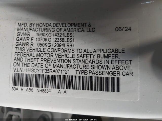 2024 HONDA ACCORD EX 9
