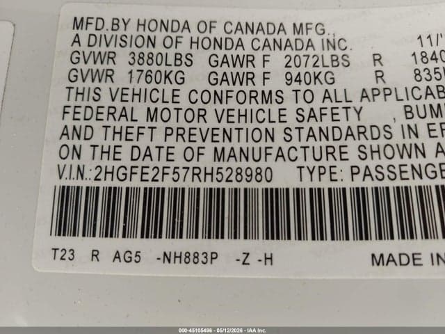 2024 HONDA CIVIC SPORT 9