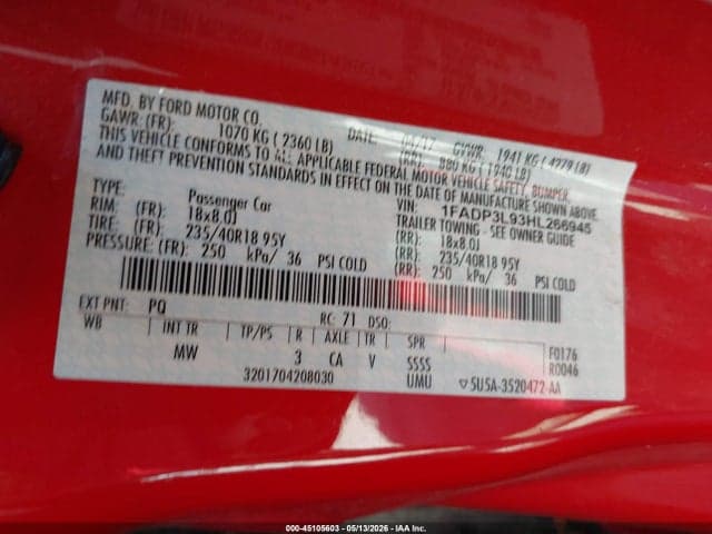 2017 FORD FOCUS ST 9