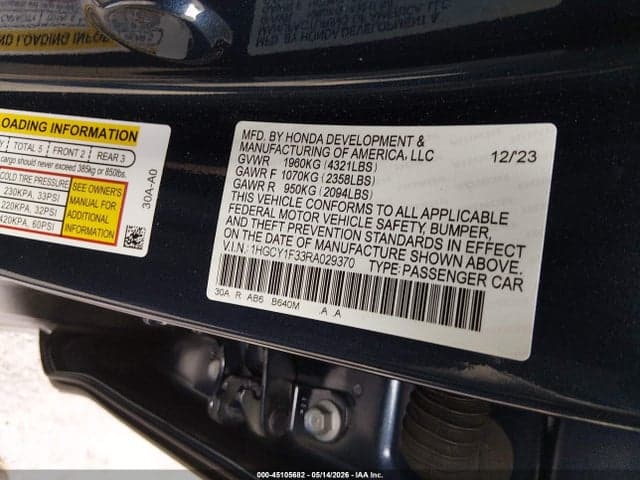 2024 HONDA ACCORD EX 9