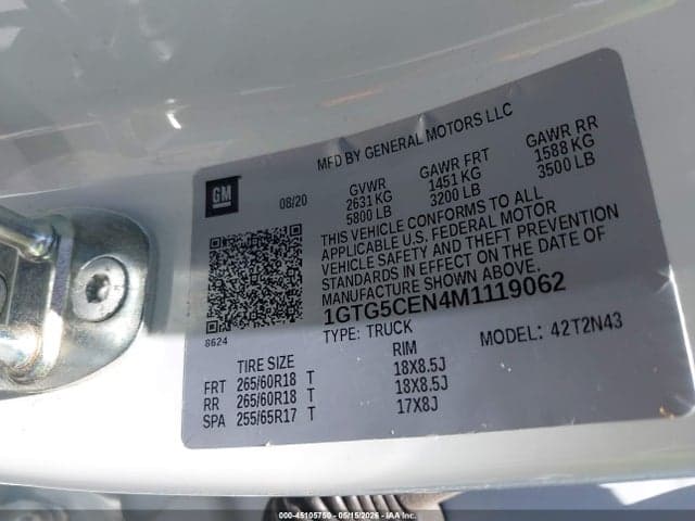 2021 GMC CANYON 2WD SHORT BOX ELEVATION 9
