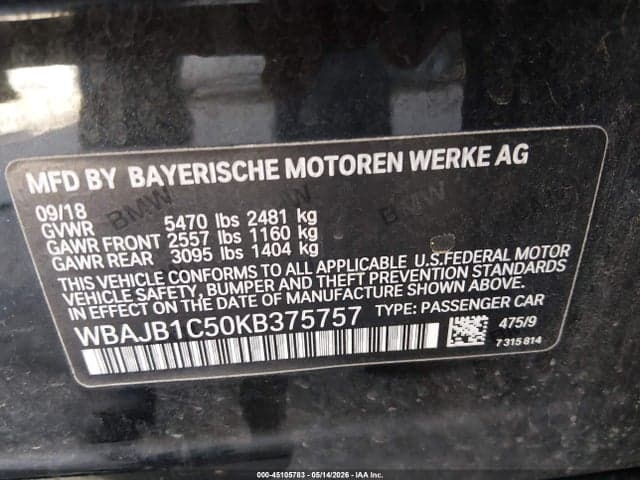 2019 BMW 530E XDRIVE IPERFORMANCE 9