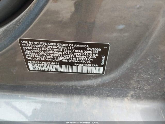2020 VOLKSWAGEN PASSAT 2.0T SE 9
