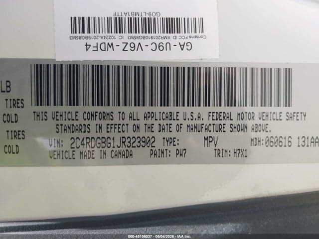 2018 DODGE GRAND CARAVAN SE 9