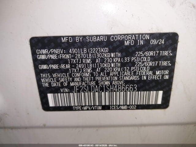 2025 SUBARU FORESTER 9