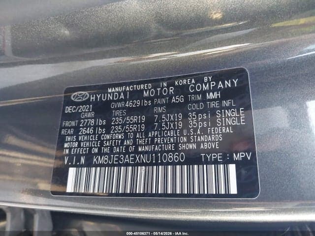2022 HYUNDAI TUCSON LIMITED 9