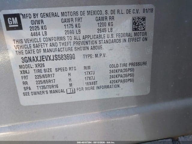 2018 CHEVROLET EQUINOX LT 9