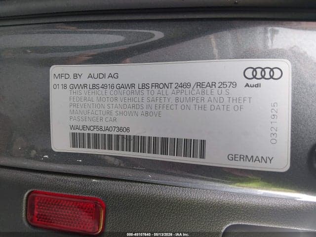 2018 AUDI A5 2.0T PREMIUM 9