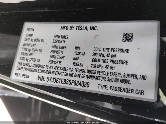 2025 TESLA MODEL 3 LONG RANGE ALL-WHEEL DRIVE 9