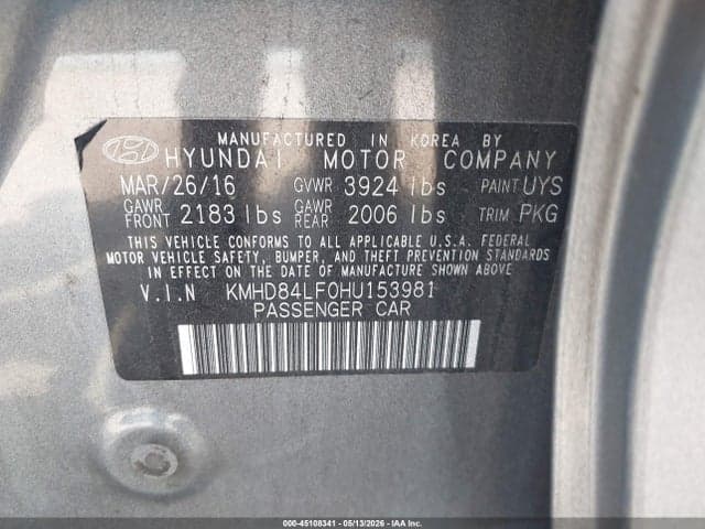 2017 HYUNDAI ELANTRA SE 9