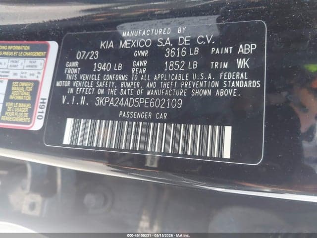 2023 KIA RIO S 9