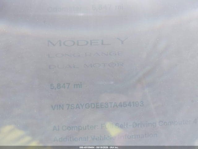 2026 TESLA MODEL Y ALL-WHEEL DRIVE/LONG RANGE LAUNCH SERIES/PREMIUM ALL-WHEEL DRIVE 7