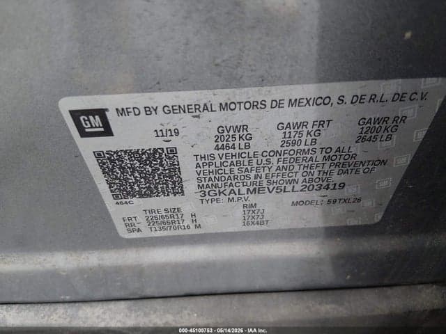 2020 GMC TERRAIN FWD SLE 9