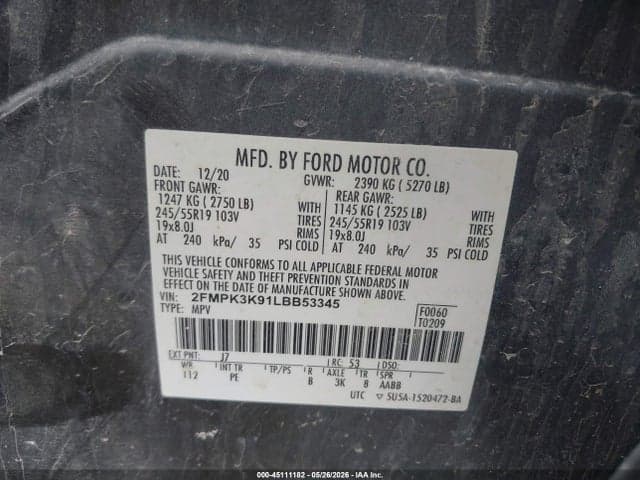 2020 FORD EDGE TITANIUM 9