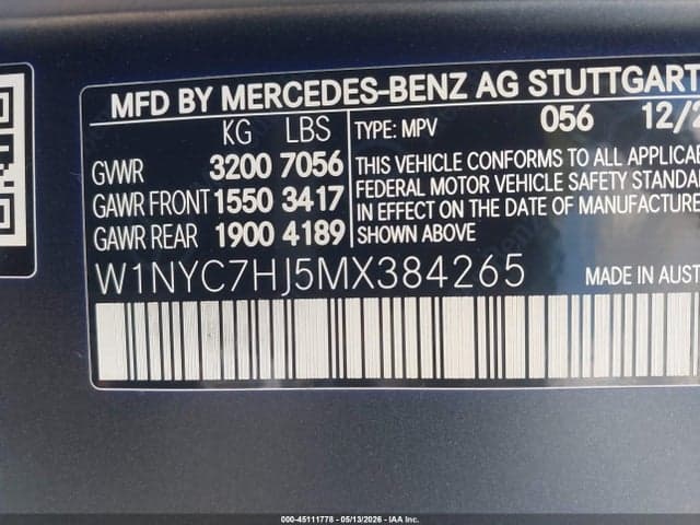 2021 MERCEDES-BENZ AMG G 63 4MATIC 9