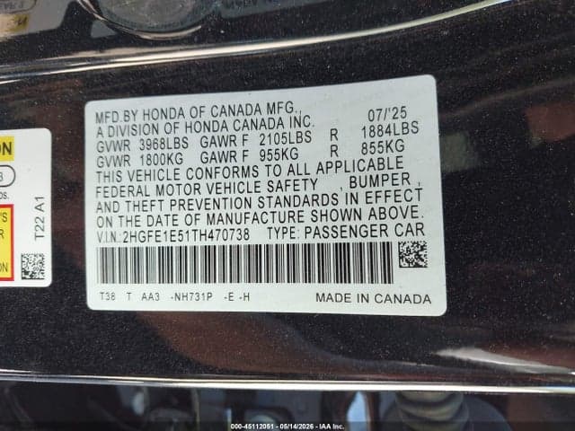 2026 HONDA CIVIC SI SEDAN 9