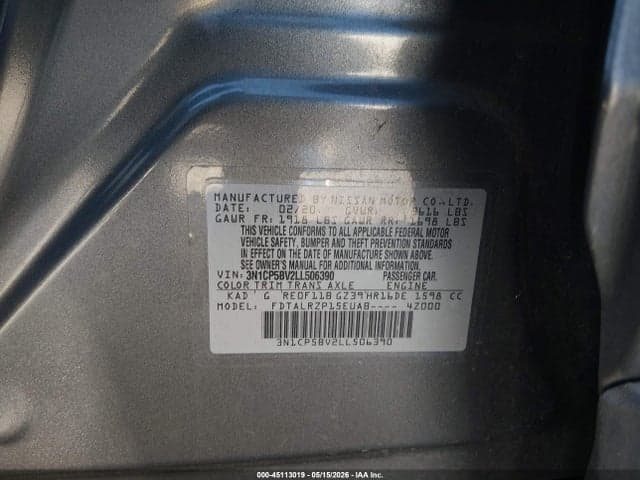 2020 NISSAN KICKS S XTRONIC CVT 9