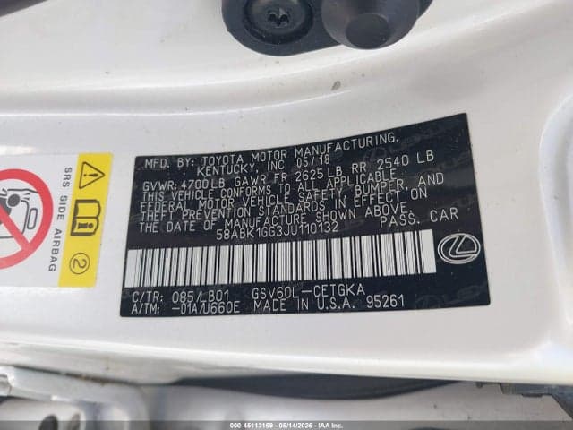 2018 LEXUS ES 350 9