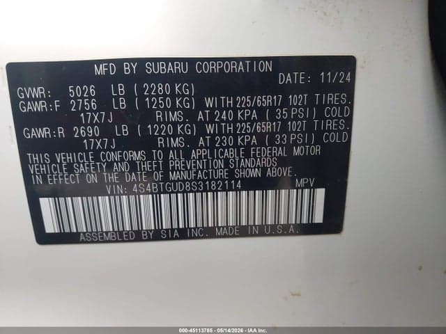 2025 SUBARU OUTBACK WILDERNESS 9