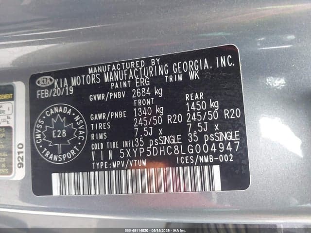 2020 KIA TELLURIDE SX 9
