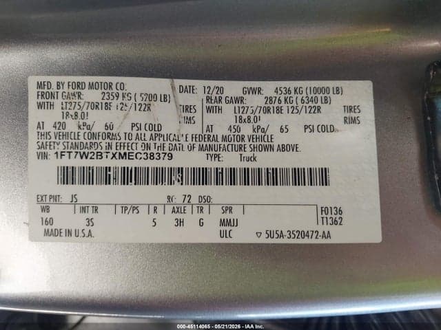 2021 FORD F-250 XLT 9