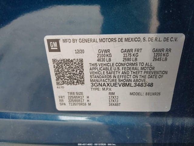 2021 CHEVROLET EQUINOX AWD LT 9