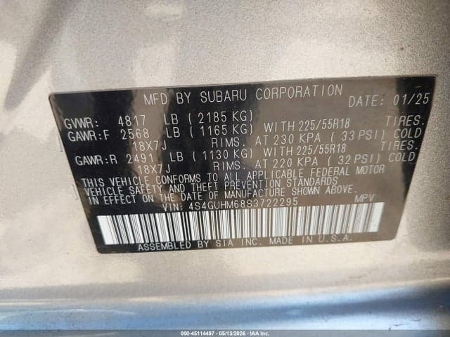 2025 SUBARU CROSSTREK LIMITED 9