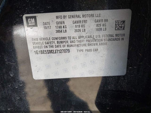 2018 CHEVROLET CRUZE LT AUTO 9