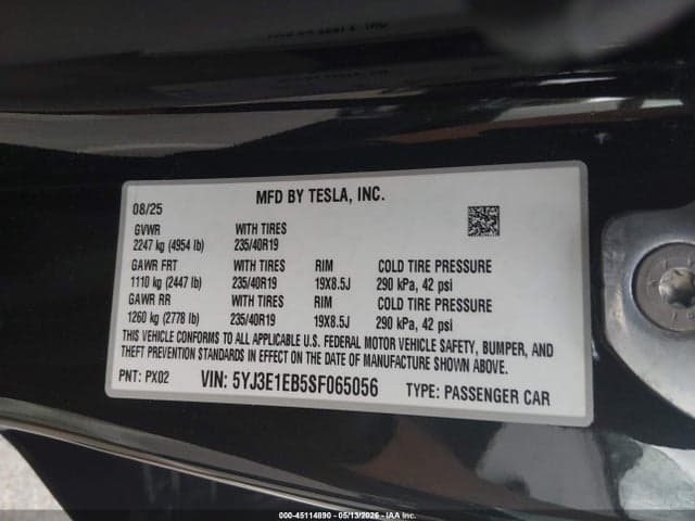 2025 TESLA MODEL 3 LONG RANGE ALL-WHEEL DRIVE 9
