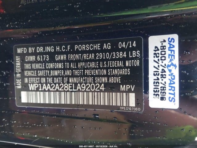 2014 PORSCHE CAYENNE PLATINUM 9