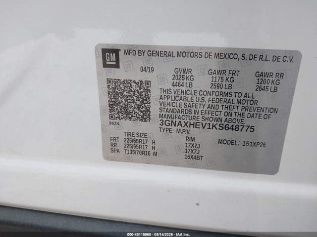 2019 CHEVROLET EQUINOX LS 9