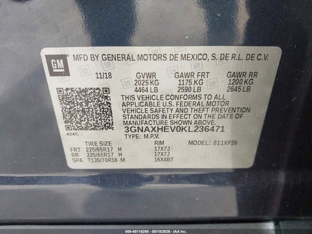 2019 CHEVROLET EQUINOX LS 10