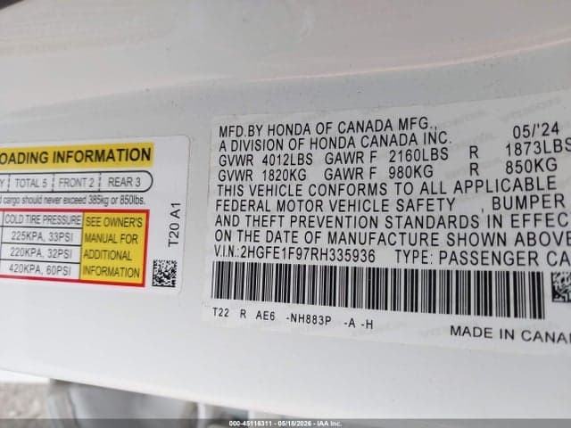 2024 HONDA CIVIC TOURING 9