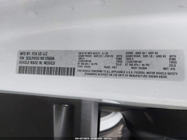 2022 RAM PROMASTER 2500 9