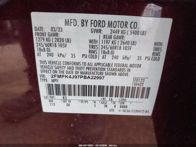 2023 FORD EDGE SEL 9
