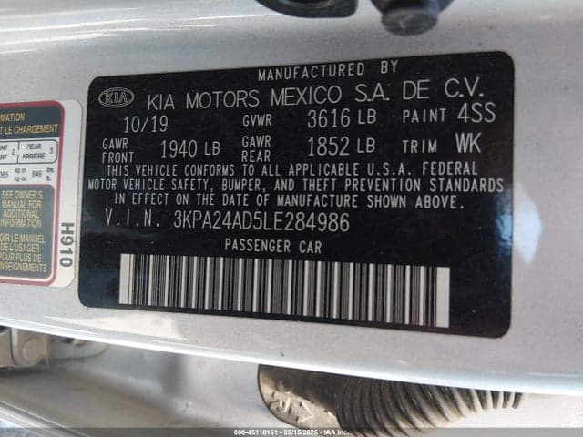 2020 KIA RIO S 9