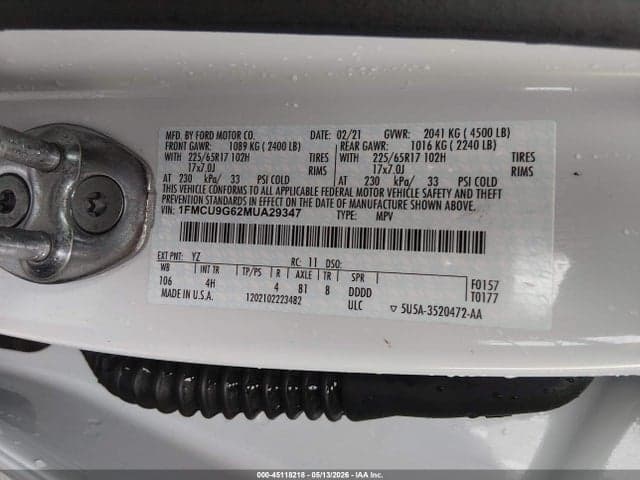 2021 FORD ESCAPE SE 9
