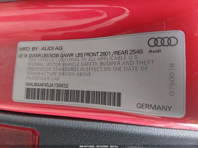 2018 AUDI S4 3.0T PREMIUM PLUS 9